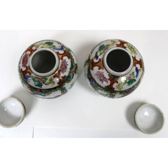 Unique Pair of Chinese Ginger Pots w/Lids! - Picture 4 of 13